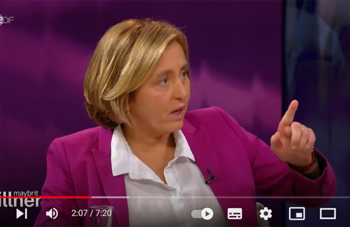 Výměna úderů v talk show Maybritt Illner na ZDF
